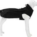 Adjustable Waterproof Dog Raincoat for Dogs,Lightweight Pet Rain Jacket Puppy Clothes with Reflective Strip for Small Medium Large Dogs (Black, XX-Large)