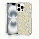 for iPhone 16 Pro Max Case, Floral Clear Cases, Cute Floral Pattern Flower Design, Scratch Resistant Shockproof Cover, Aesthetic Phone Cover, Retro Florals Phone CaseB142