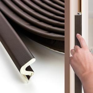 Weather Stripping Door Seal Strip 26FT Door Soundproofing V-Shape Insulation Strip for Large GapBrown