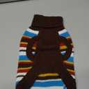 BINGPET Turtleneck Dog Sweater for Small Dogs Boy or Girl, Warm Knitted Pullover Pet Sweaters, Colorful Striped Puppy Sweater with Cute Pocket, Great Gift for Pet in New Year(Brown, XS)