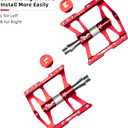 ROCKBROS 4 Bearings Mountain Bike Pedals MTB Padals Platform Flat Bike Pedals Aluminum Alloy 9/16"