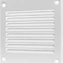 Vent Systems 4'' x 4'' Inch Pack of 5 White Air Vent Cover Metal Air Return Grill with Built in Pest Guard Screen HVAC Vent Cover for Home Improvement Vent Duct Cover 100x100 mm