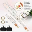 Cell Phone Lanyard Adjustable Crossbody Strap, Cute Universal Phone Neck Wristlet Wrist Strap Patch for Keys Case Accessories Cute White Dogs