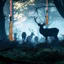 SATINIOR 3 Feet Scent Rope for Deer Hunting Include Mock Scrape System Hemp Drag Rag with Reflective Rope Rotating Clamp and Gloves Hangs Anywhere for Hunting Accessories Hunter Gifts