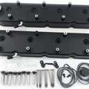GM LS Cast Aluminum Tall Valve Covers with Coil Mounts for LS1 LS2 LS3 LS6 5.3 6.0 (black)