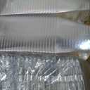 150 Pack 8oz Square Plastic Dessert Cups with Dome Lids and Mini Gold Spoons, Clear Yogurt Parfait Cups Serves 50, Disposable Appetizer Cups for Fruit Pudding Shooter Birthday,Wedding,Party Tasting