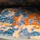 Lahome Modern Abstract Area Rug 6x9 Rugs for Living Room, Washable Accent Bedroom Rug Low Pile Non Slip, Colorful Soft Indoor Contemporary Carpet for Dining Room Table Apartment (Rosy)