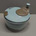 Brigii Salad Spinner, 4.24 Quart Lettuce Spinner with Double Drainage Holes, Salad Dryer for Washing, Spinning, and Draining Greens, Fruits, and Vegetables