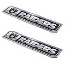 FANMATS NFL - Las Vegas Raiders 2 Piece Heavy Duty Alumnium Truck Emblem Set, Black, 1.75" x 8"