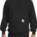 Carhartt Men's Rain Defender Loose Fit Heavyweight Sweatshirt (Large, Black)