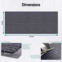 LuxUrux Striped Gray Door Mat - Heavy Duty, Indoor/Outdoor, Easy Clean, Waterproof, Low-Profile (4 x 10 Feet) - Ideal for Entry, Patio, Garage - Durable Solution for High Traffic Entrance Ways