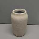 Briful Rustic Vintage Ceramic Vase, 9.06'' Farmhouse Table Decor with Wide Mouth, Large Decorative Vases for Home Decor, Living Room, Entryway & Shelf Styling, Beige