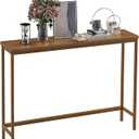 VASMIA Console Table, Entryway Table, Narrow Sofa Table, 39" Bamboo Hallway Table for Entryway, Living Room, Bedroom, Foyer, Walnut, 9.44"D x 39.37"W x 29.52"H