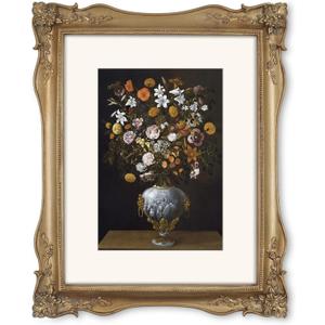 SIMON'S SHOP 11x14 Picture Frame with Mat for 8x10 Image, Bronze Poster Frames 11x14 Matted to 8x10, Vintage Inspired Frames for Wall Decor