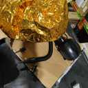 Inflatable Mirror Ball, 2m 80in Golden Inflatable, Shiny Mirror Ball with Double-Layer PVC Garden Balls for Party, Wedding, Outdoor&Indoor Decor, with 600w air Pump