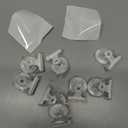 Grtard 12Pack Magnetic Clips Heavy Duty, Magnet Clips for Fridge, Refrigerator Magnets with Clips, No-Scratch Strong Magnetic Clips Display Paper Fasteners on Home& Office& Teaching (White)