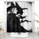 Western Wicked Witch Shower Curtain, Movie Photo Art Shower Curtain for Bathroom with 12 Hooks, Halloween Vintage Bathroom Decor, Waterproof Fabric Bath Curtain Decor,72 x 72 Inch