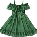 Toddler Baby Girls Dress Spring Summer Dresses Toddler Party Princess Dress (Green) Size 110