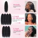 Feather Crochet Hair Extensions,14 Inch 100 Strands Black to Brown Miracle Knots Crochet Hair for Black Women,Human Hair Blend SyntheticDeep Wave Crochet Pre-Separated Invisible Crochet Hair.