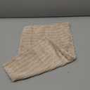 UGASA Velvet 12x20 Inch Lumbar Soft Throw Pillow Cover Boho Farmhouse Decorative Corduroy Striped Both Sides Solid Rectangular Cushion Case for Couch Bedroom Sofa Home, 1 Piece, Beige