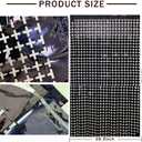 Square Tinsel Curtain Party Backdrop - 10pcs Glitter Foil Fringe Curtain Party Decor Black Photo Booth Backdrop Streamers for Halloween, Christmas, Birthday, Graduation, Wedding Party Decorations