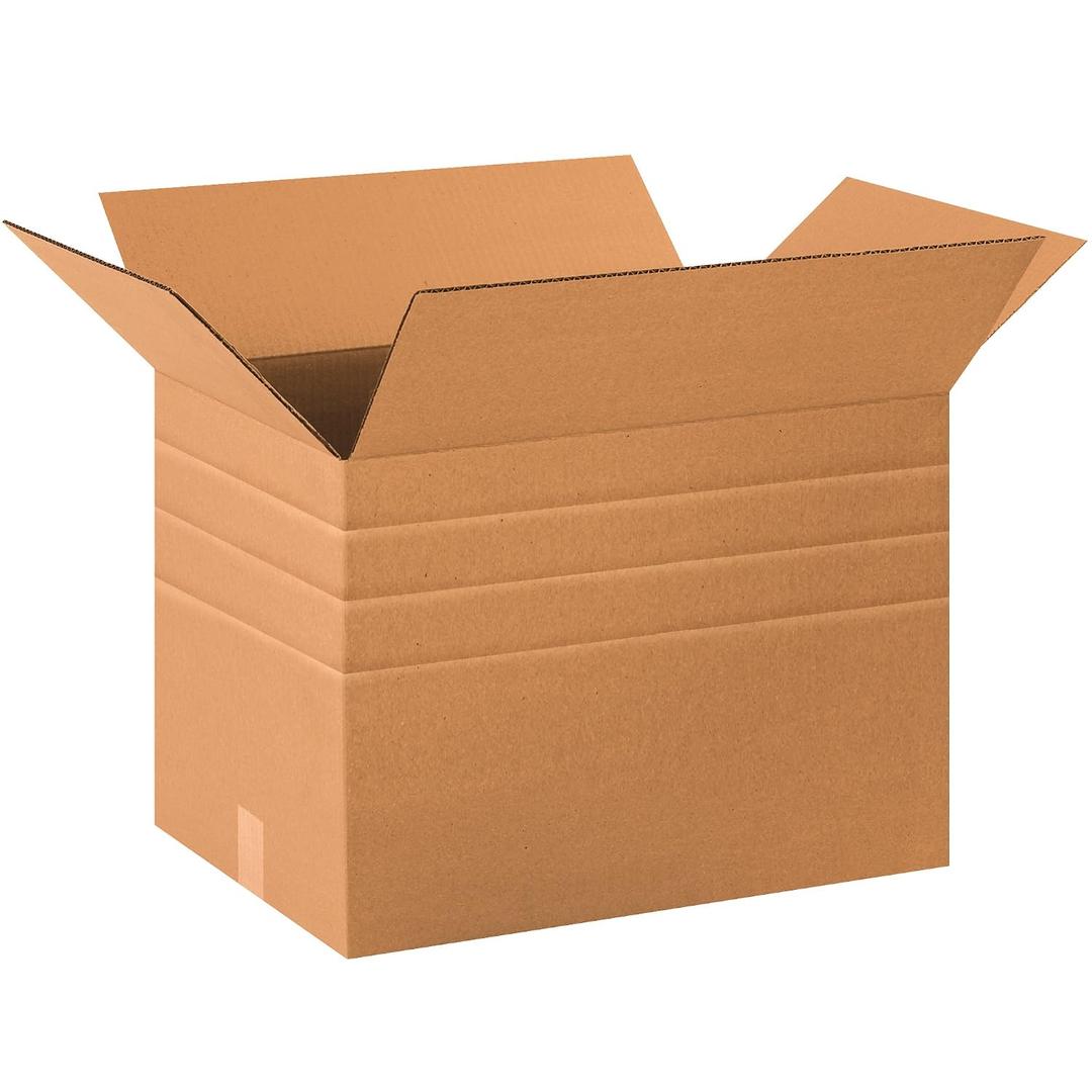 Tape Logic TLMD201414 Multi-Depth Corrugated Boxes, 20" x 14" x 14", Kraft (Pack of 15)