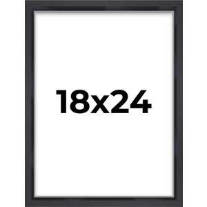 18x24 Shadow Box Black Display Frame | 3/4" Depth | Interior Size 18x24 or 24x18 Inches | UV Resistant Acrylic Plexiglass, Acid-Free Backing and Wall Hangers Included