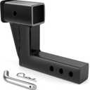 2 Inch Trailer Hitch Receiver Extension with 6 inch Rise/Drop Compatible with All Standard 2" Hitch Receivers Trailer Hitch Riser Extender with Pin and Clip by Fetechmate