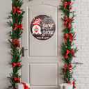 CYNOSA Interchangeable Seasonal Gnome Sweet Gnome Welcome Sign Front Door Decor Wooden Gnome Door Hanger, 12 Inches Farmhouse Wall Sign Gnome Decor (Brown)