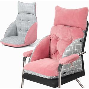 Ergonomic Office Chair Cushion Set with Neck Pillow - Double-Sided Breathable Mesh, Removable Washable Cover, Lumbar & Neck Pain Relief for Desk Chair, Dorm, Side Sleepers(Pink)