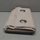 MIULEE Linen Texture Curtains Soild 100% Blackout Thermal Insulated Natural Beige Grommet Room Darkening Curtains & Drapes for Living Room Bedroom Nursery 42 x 90 (2 Panels)