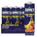 Jumex Strawberry Banana Nectar Juice - Made with Fresh Fruit Puree - Tropical Fruit Juice Concentrate for Smoothie Mix, Cocktail Mixers, Kids Drinks & Mexican Beverages - 32.4oz, 12 Pack Carton