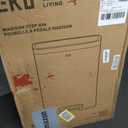 EKO Madison Matte Black Stainless Steel 13.2 Gal/50L Kitchen Step Trash Can or Recycling Bin, Removable Inner Liner, Soft Close Lid, Fingerprint Resistant Finish