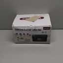 Cordless Electric Lunch Box for Adults  Battery-Powered Heated Lunch Box with 1.2L Stainless Steel Container, Timer Function, and Leak-Proof Food Warmer for Work, Travel & Office (Black)