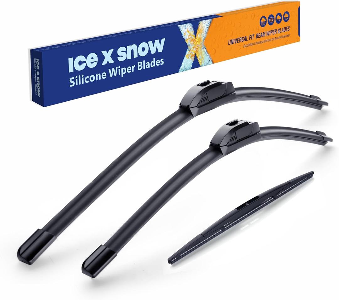 ICEXSNOW Silicone Windshield Wiper Blades Replacement for Subaru Outback 2019-2015 Forester 2018-2014 Honda CRV 2011-2007 Automotive Replacement Windshield Wiper Blades(26"+17"+14"Wiper Blade Set)
