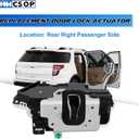 Rear Right Passenger Side Door Lock Latch Actuator Replacement for Ford F-150 Lobo 2009-2014, Explorer 2011-2019, Mustang 2010-2014, Taurus 2013-2019, Lincoln Mark LT 2010-2014 Replace 9L3Z5426412A