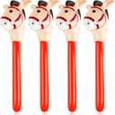 4 Pieces Inflatable Stick Horse Inflatable Horsehead Stick Balloon for Theme Birthday Party Decoration Supply, 37 Inches