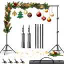 Backdrop Stand 6.5 x 6.5 FT, Adjustable Photography Backdrop Support System Kit with 4 Clamps and Carrying Bag for Parties, Wedding, Photography, Festival Decoration