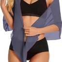 Swimsuit Coverups for Women Sarong Beach Bikini Wrap Sheer Short Skirt Chiffon Scarf for Swimwear 2026 (XL)