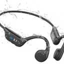Swimming Headphones,Bone Conduction Headphones Bluetooth 5.4,IP68 Waterproof Wireless Earphones MP3 Player Built-in 32G Memory, Open Headset for Swimming Running