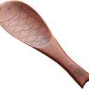 FJNATINH Wok Utensils Wooden Cooking Utensils Tools 6 PCS Wooden Spatula, Barbecue Tongs,Wok Shovel, Cooking chopsticks,Long Spoons,Nanmu Fish Shaped Rice Spoon Accessories