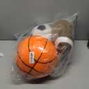 Sratte 4 Pcs Stuffed Sports Pillows Toy Set, Kids Soft Plush Basketball Soccer Ball Football Baseball Shaped Throw Pillow Cute Cushion Gift for Room Bedroom Decor Indoor