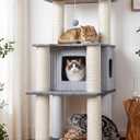 Purrlato Maine Coon Cat Tree for Large Indoor Cats, Cat Tower, Stable Base
