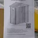 Outdoor Storage Shed, 5x3 Ft Metal Steel Tiny House with Lockable Door, Vertical Outside Storage Building for Garden, Backyard, Lawn, Patio Utility, Tool Storage