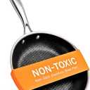 Ziruma Non-Toxic Frying Pan, Non Stick 8" Fully Clad for Fast & Even Heat, PFOA-Free, Premium 304 Stainless Steel Handle, Induction Compatible, Oven Safe to 500F