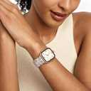 V-MORO Resin Band Compatible with Apple Watch 46mm/45mm/44mm/42mm Women Fashion Dressy Strap Bracelet lightweight Cute Wristband for iWatch Bands Series 11 10 9 8 7 6 5 4 3 2 1 SE2/3-Aurora