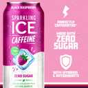 Sparkling Ice Caffeine Black Raspberry Sparkling Water with Caffeine, Zero Sugar, with Antioxidants and Vitamins,16 fl oz Cans (Pack Of 12) (EXP 04/10/27)