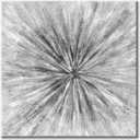 UTOP-art Gray Abstract Painting Wall Art: Modern Canvas prints Radial Graphic Artwork Abstract Grey Picture for Bathroom Bedroom 12"x12"