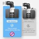 TAILONZ PNEUMATIC Male Elbow 6mm Tube OD x 1/4 Inch NPT Thread 90 Push to Connect Fittings PL6-N2 (Pack of 10)