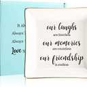 JOYIMARR Endless Friendship Gifts Ceramic Ring Dish Jewelry Tray,Birthday Gifts For Best Friend-Our Laughs Are Limitless,Our Memories Are Countless,Our Friendship Is Endless